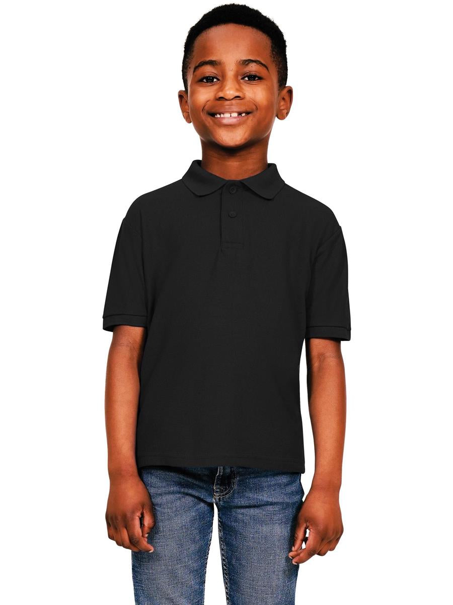 Pique Polo 190gm Kids — Black