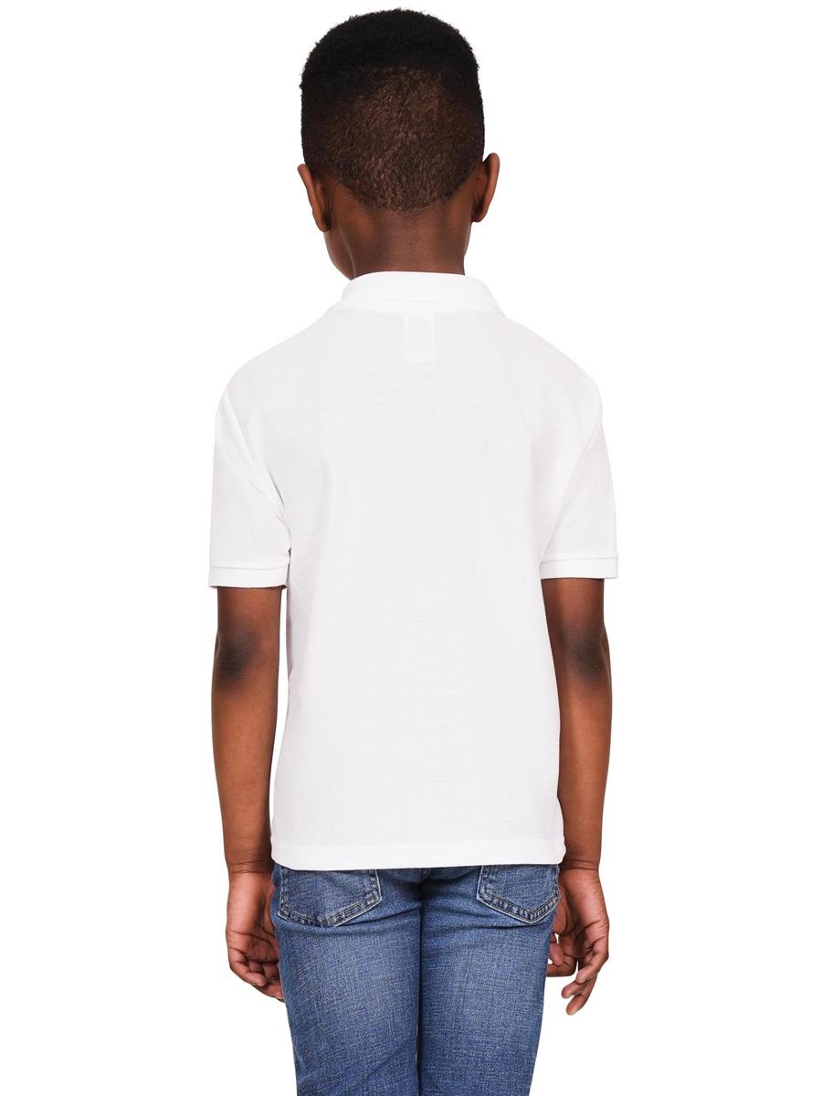 Pique Polo 190gm Kids — White