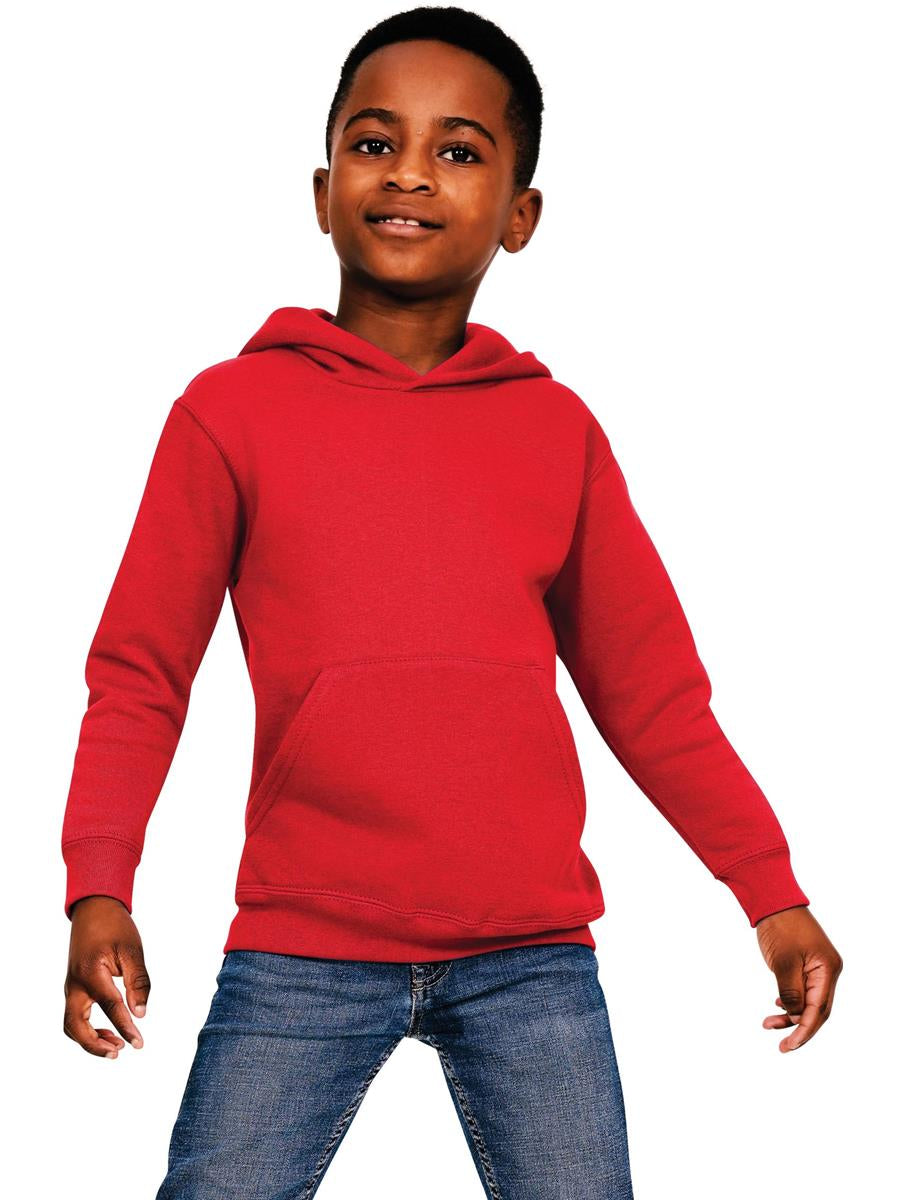 Ringspun Blended Hood Kids — Red