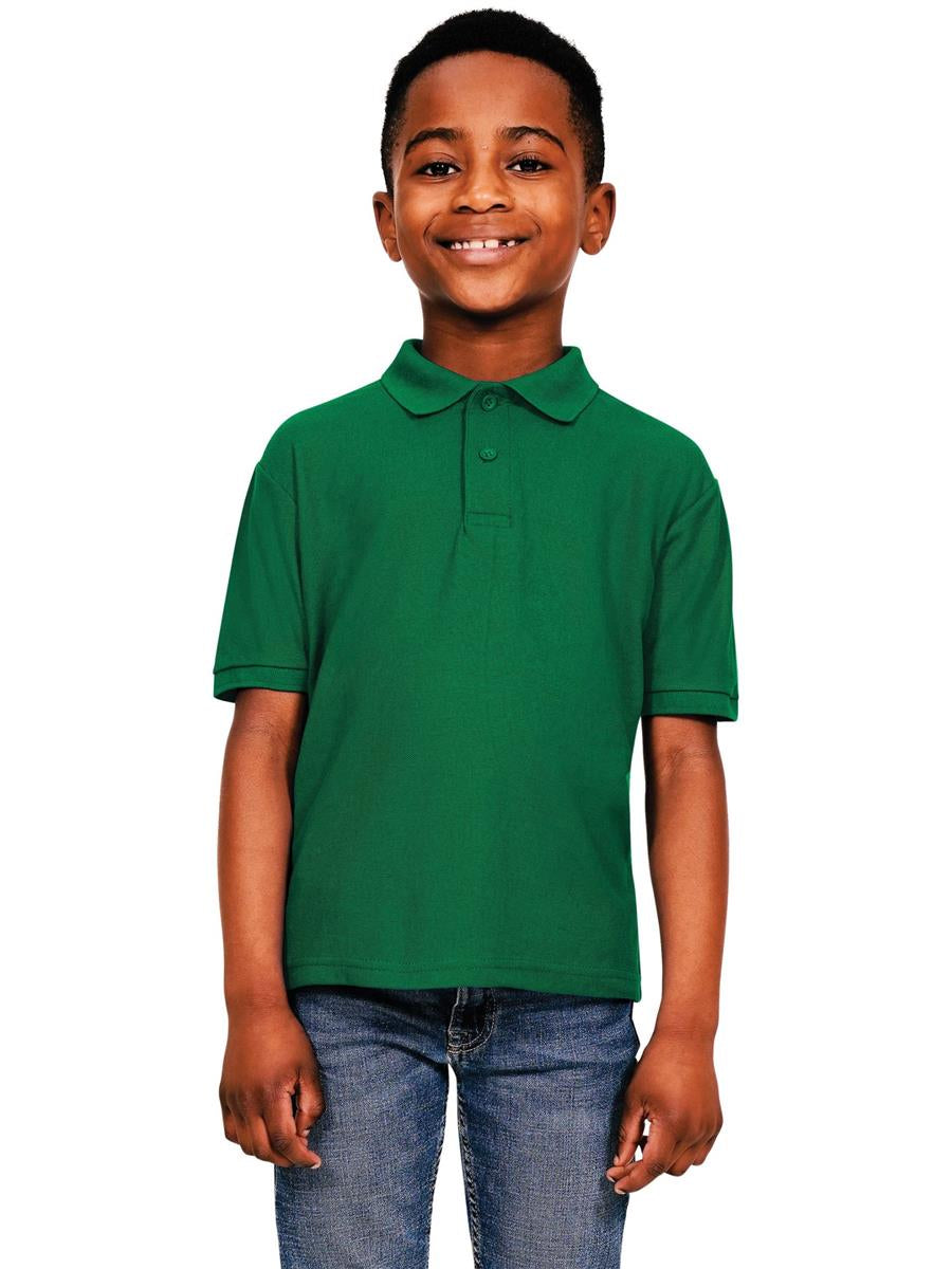 Pique Polo 190gm Kids — Forest Green