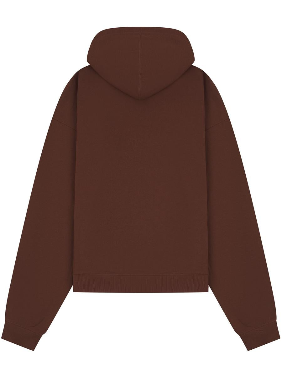 Premium Combed 280 Boxy Oversize Hood — Chocolate