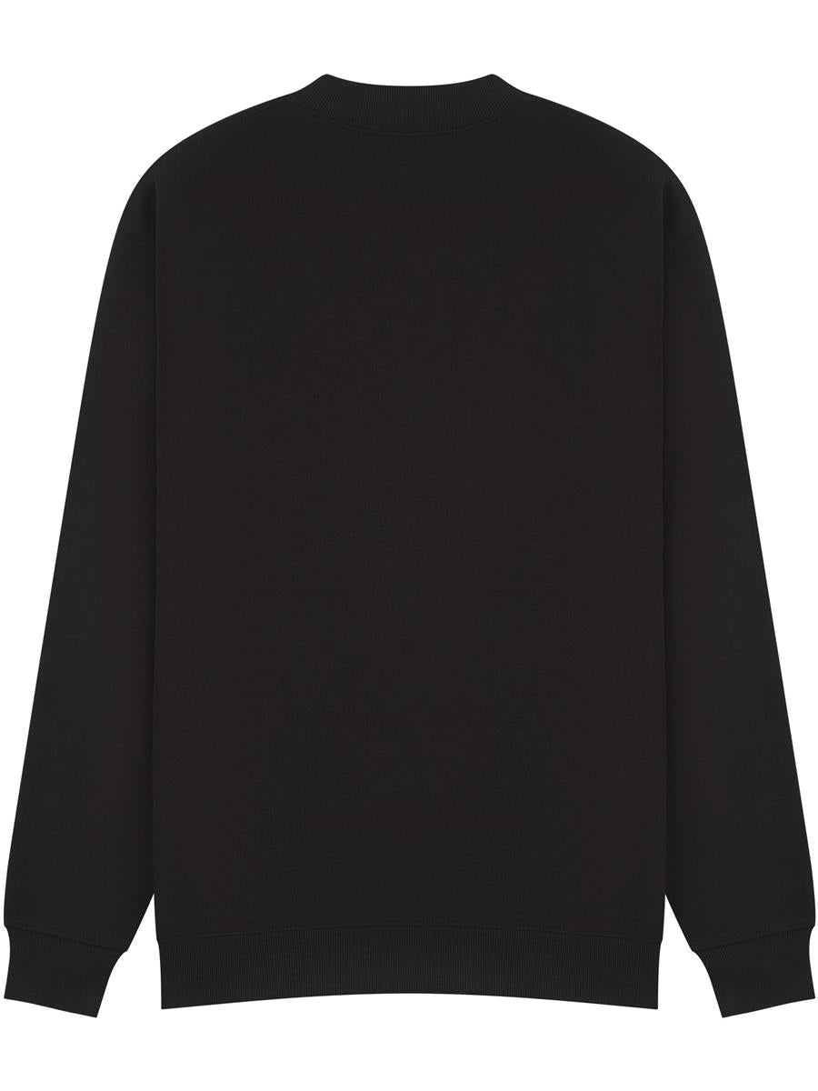 Premium Combed 280 Oversize Extended Neck Sweat — Black