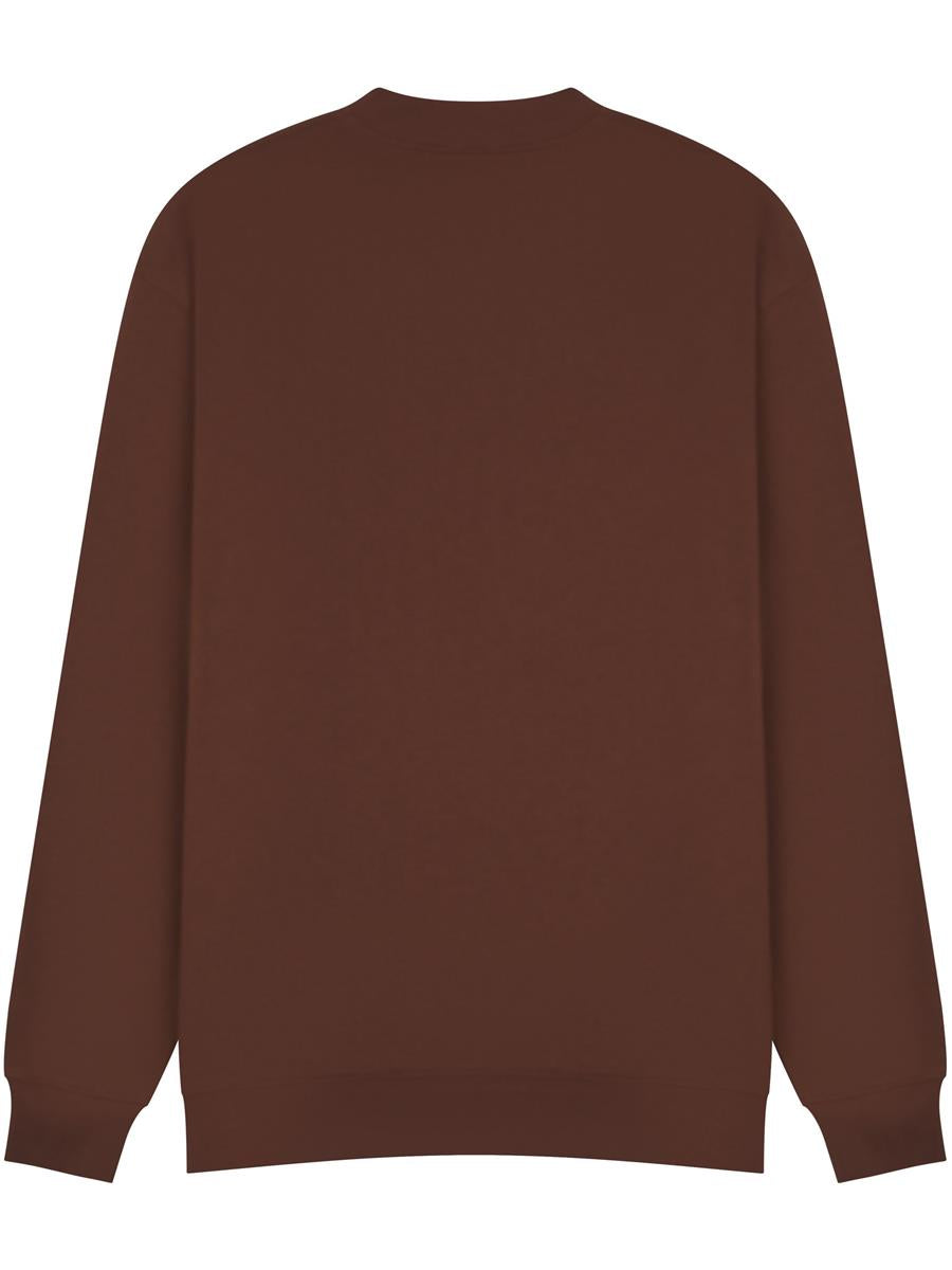 Premium Combed 280 Oversize Extended Neck Sweat — Chocolate