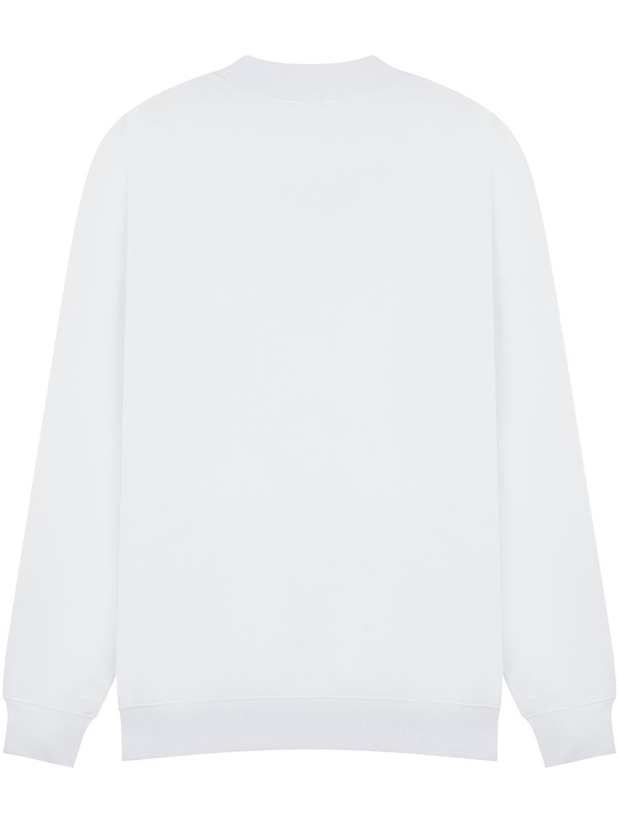 Premium Combed 280 Oversize Extended Neck Sweat — White