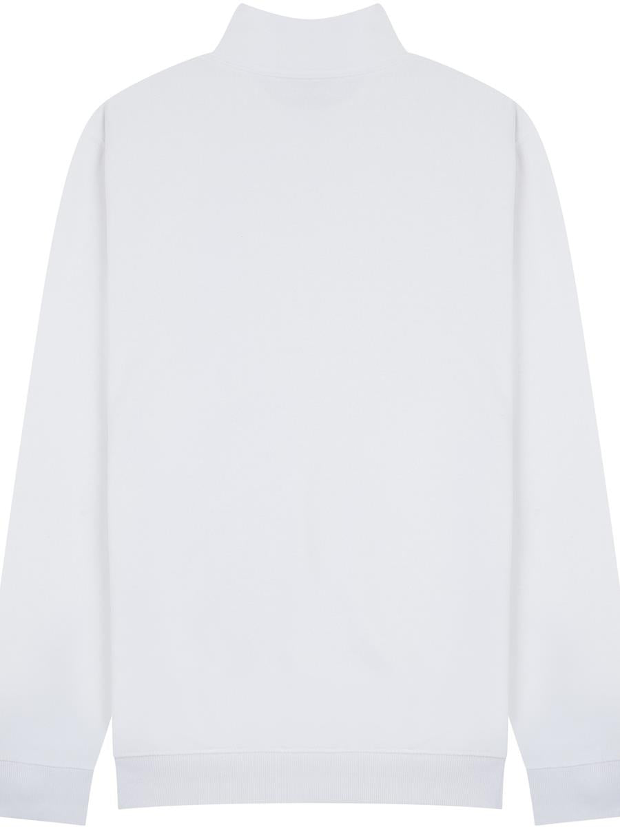 Ringspun Combed 280 Core Quarter Zip Sweat — White