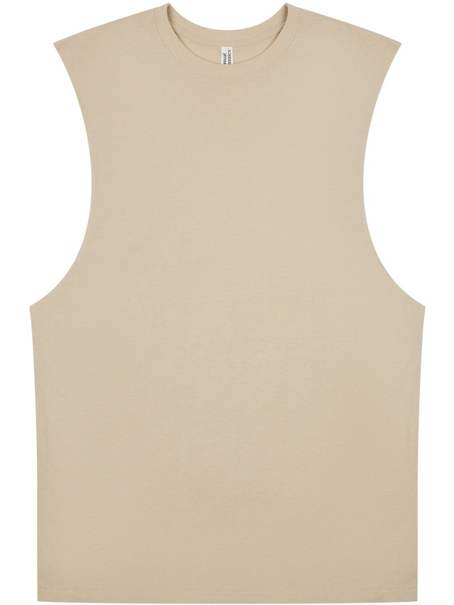 Core Ringspun 150 Regular Fit Raw Edge Droparm Tank Adult