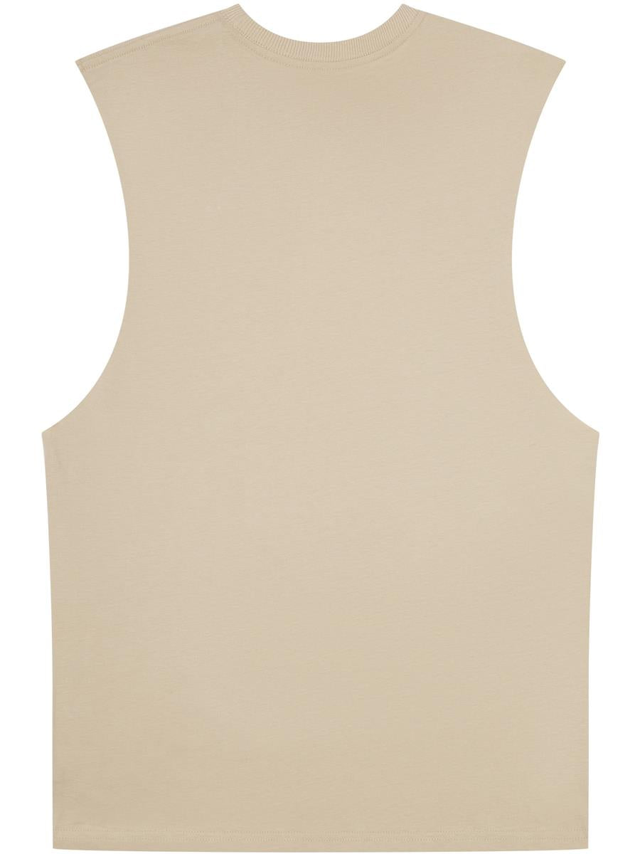 Ringspun Core 150 Droparm Raw Edge Tank — Sand