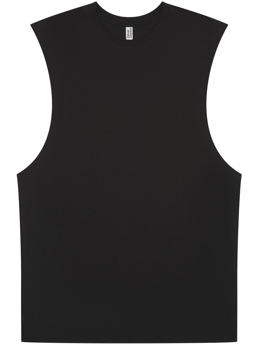 Core Ringspun 150 Regular Fit Raw Edge Droparm Tank Tall Adult