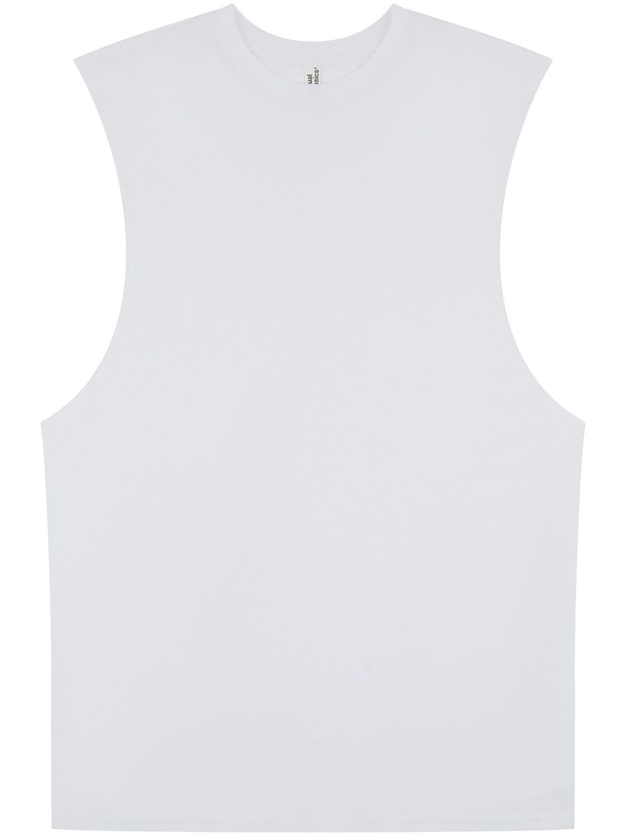 Core Ringspun 150 Regular Fit Raw Edge Droparm Tank Tall Adult