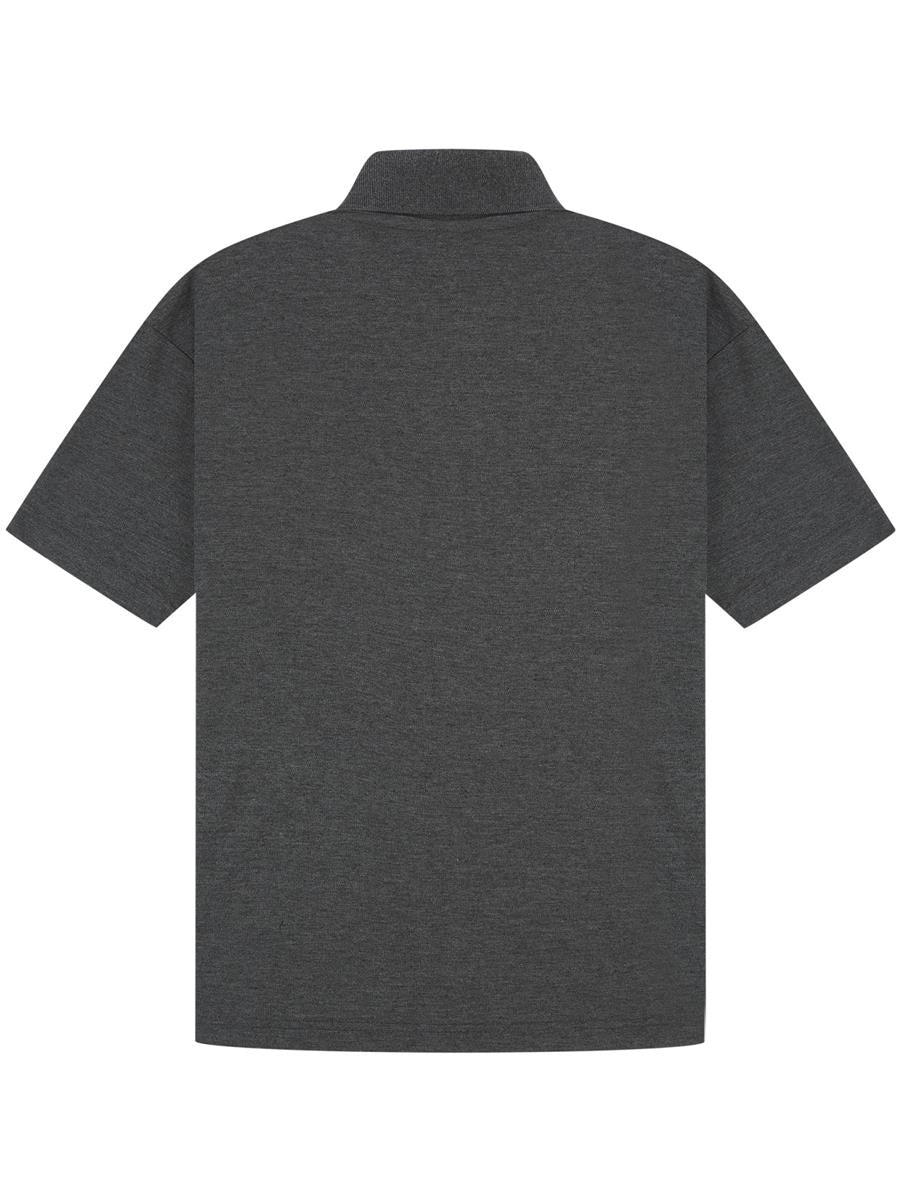 Pique Polo 190gm — Dk Heather