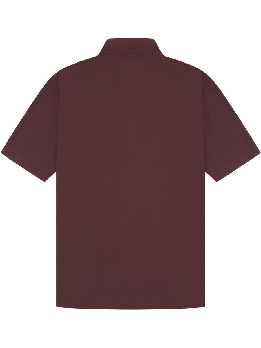 Pique Polo 190gm — Maroon