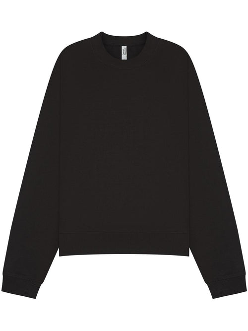 Premium Combed 280 Boxy Oversize Extended Neck Sweat — Black