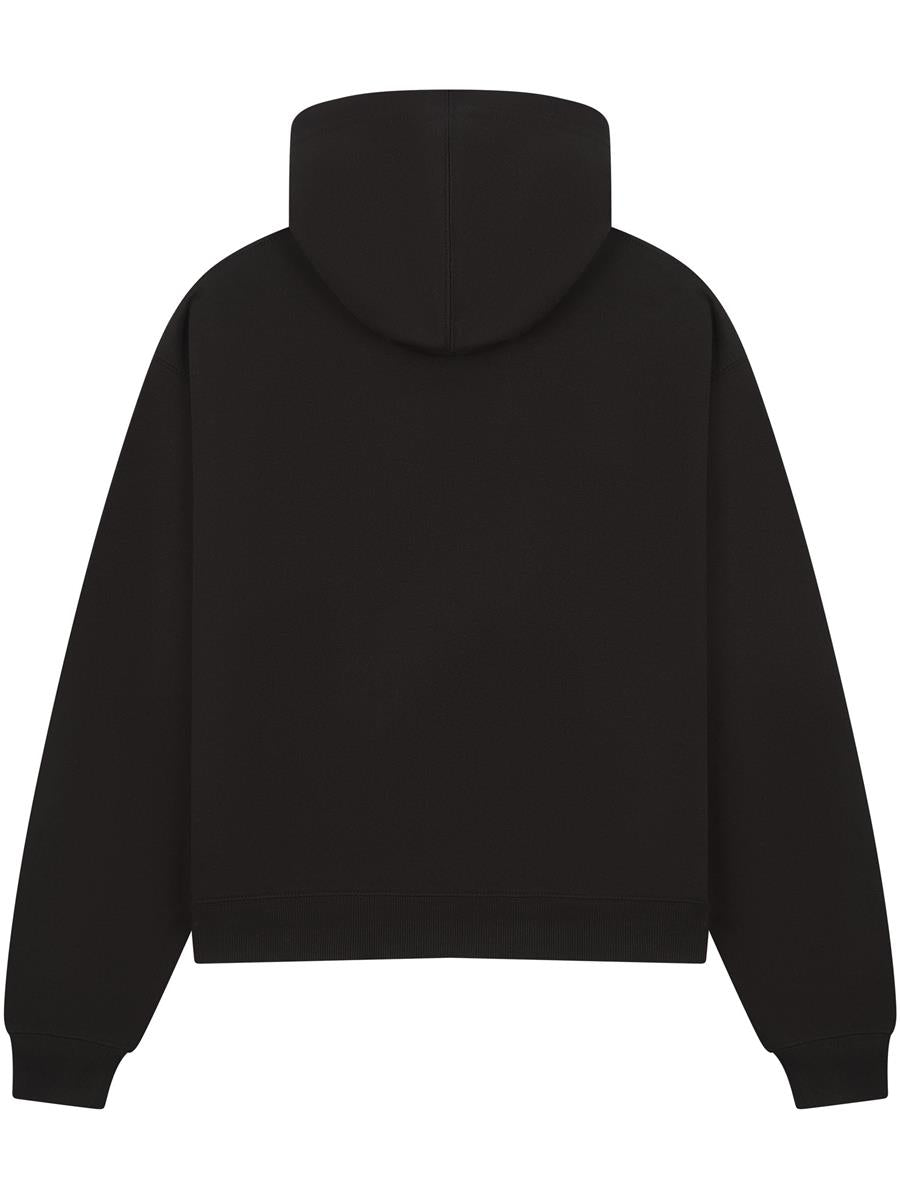 Premium Combed 280 Boxy Oversize Hood — Black
