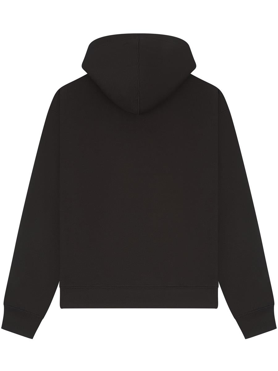 Premium Combed 330 Boxy Oversize Hood — Black