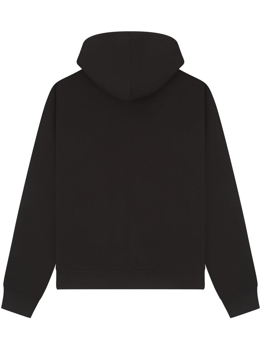 Premium Combed 330 Boxy Oversize Zip Hood — Black
