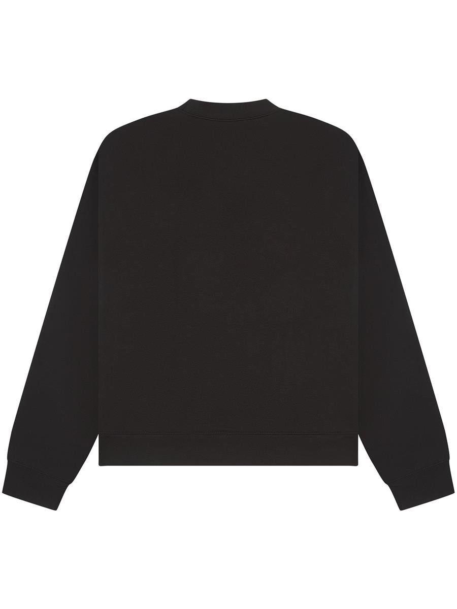 Premium Combed 330 Boxy Oversized Extended Neck Sweat — Black