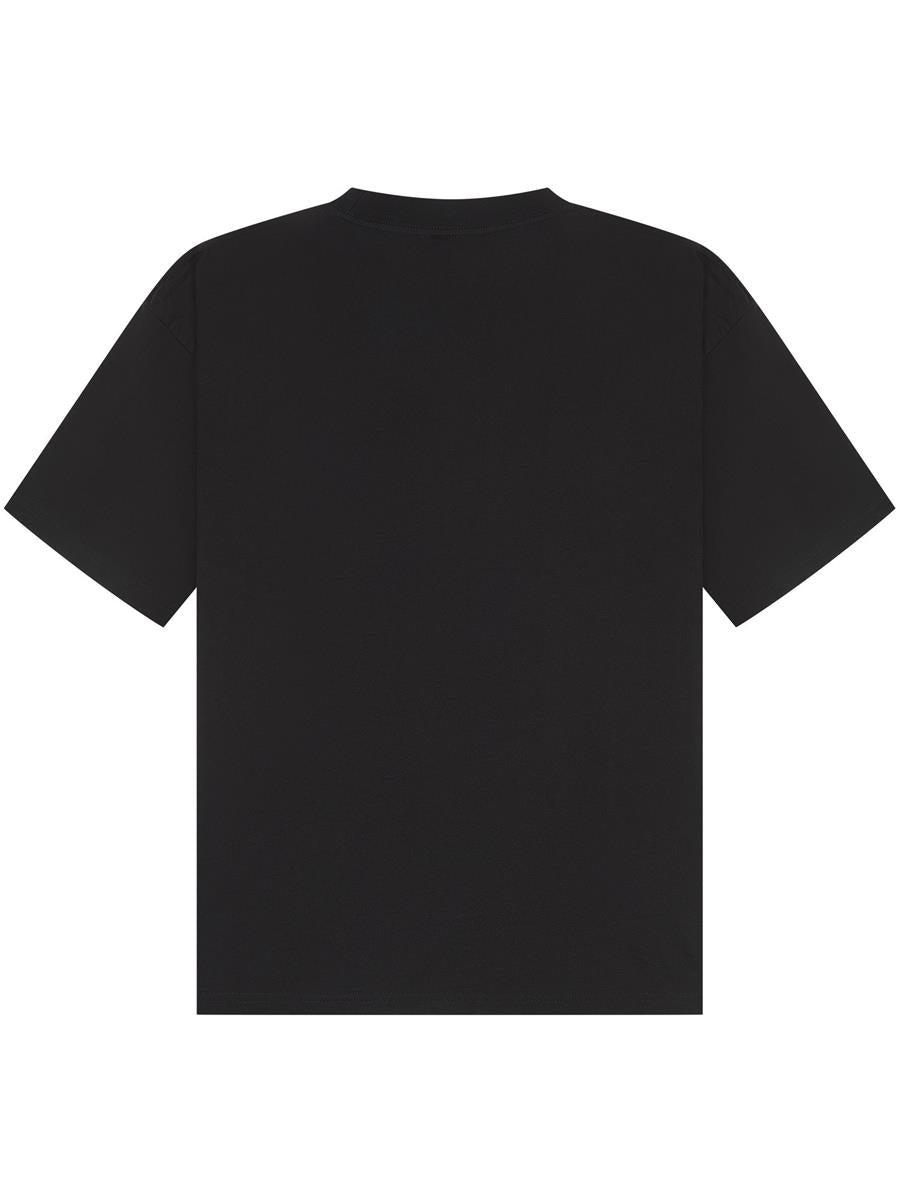 Ringspun Combed 220 Boxy Oversize Extended Neck T — Black