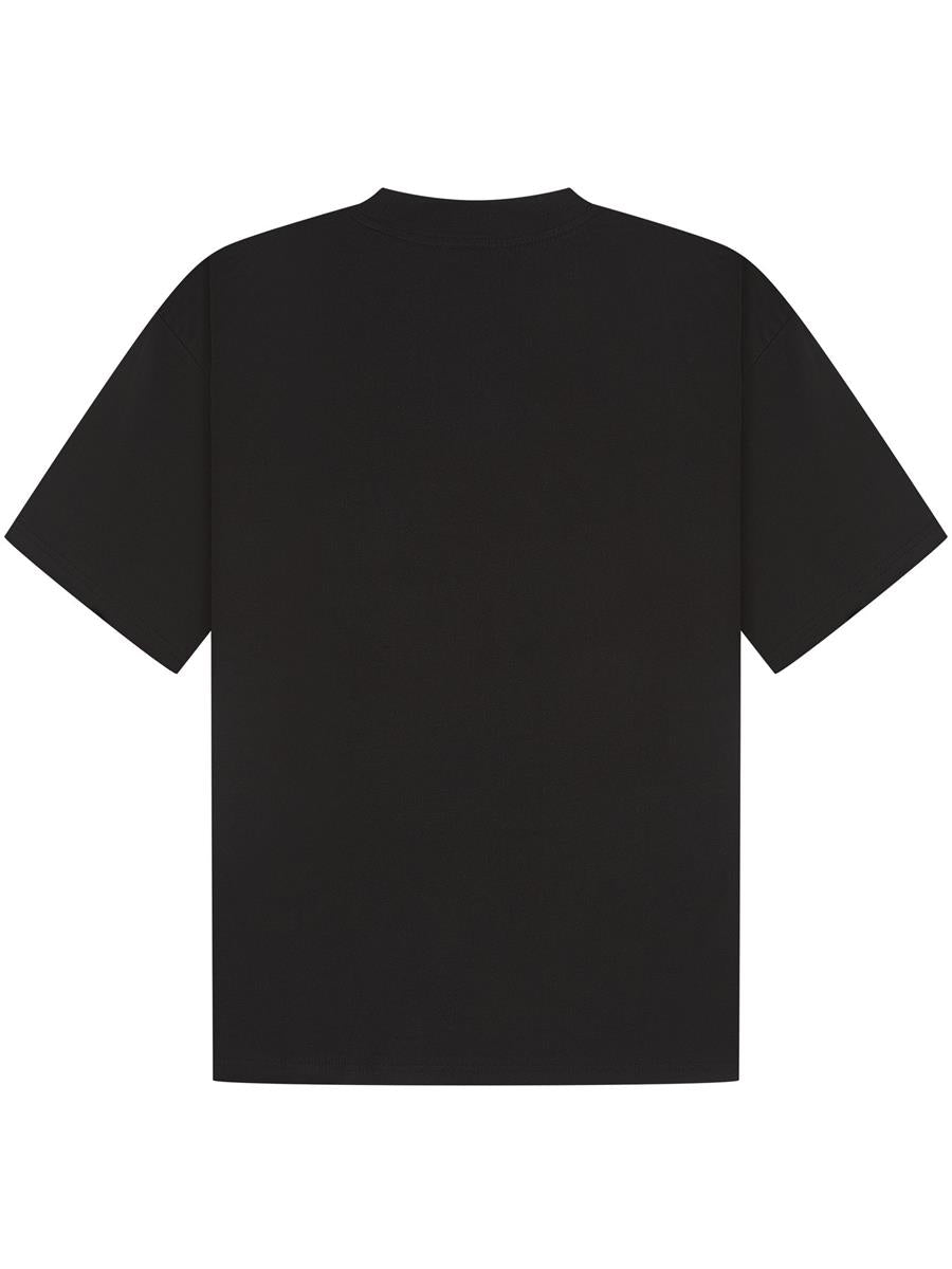 Ringspun Combed 180 Oversize Extended Neck T — Black