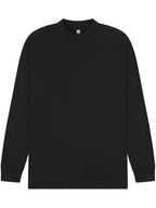 Ringspun Combed 180 Oversize Extended Neck Long Sleeve Tall T — Black