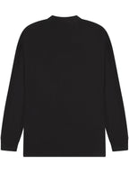 Ringspun Combed 180 Oversize Extended Neck Long Sleeve Tall T — Black