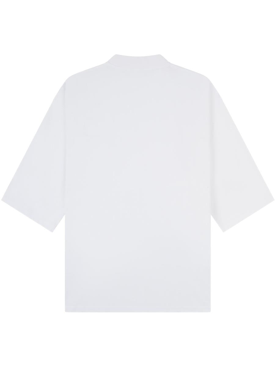 Ringspun Combed 220 Oversize Extended Neck Half Sleeve Tall T — White