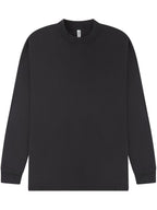 Ringspun Combed 180 Acid Wash Oversize Extended Neck Long Sleeve T — Acid Black