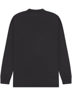 Ringspun Combed 180 Acid Wash Oversize Extended Neck Long Sleeve Tall T — Acid Black