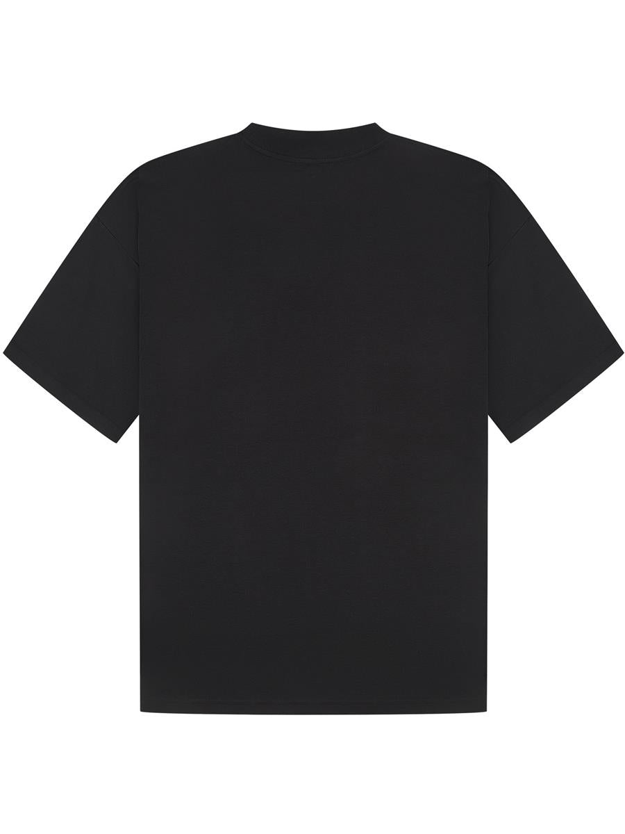 Ringspun Combed 240 Oversize Extended Neck Interlock Tall T — Black