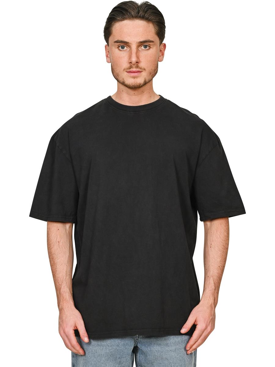 Ringspun Combed 180 Acid Wash Oversize T — Acid Black