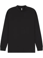 Ringspun Combed 180 Oversize Extended Neck Long Sleeve T — Black
