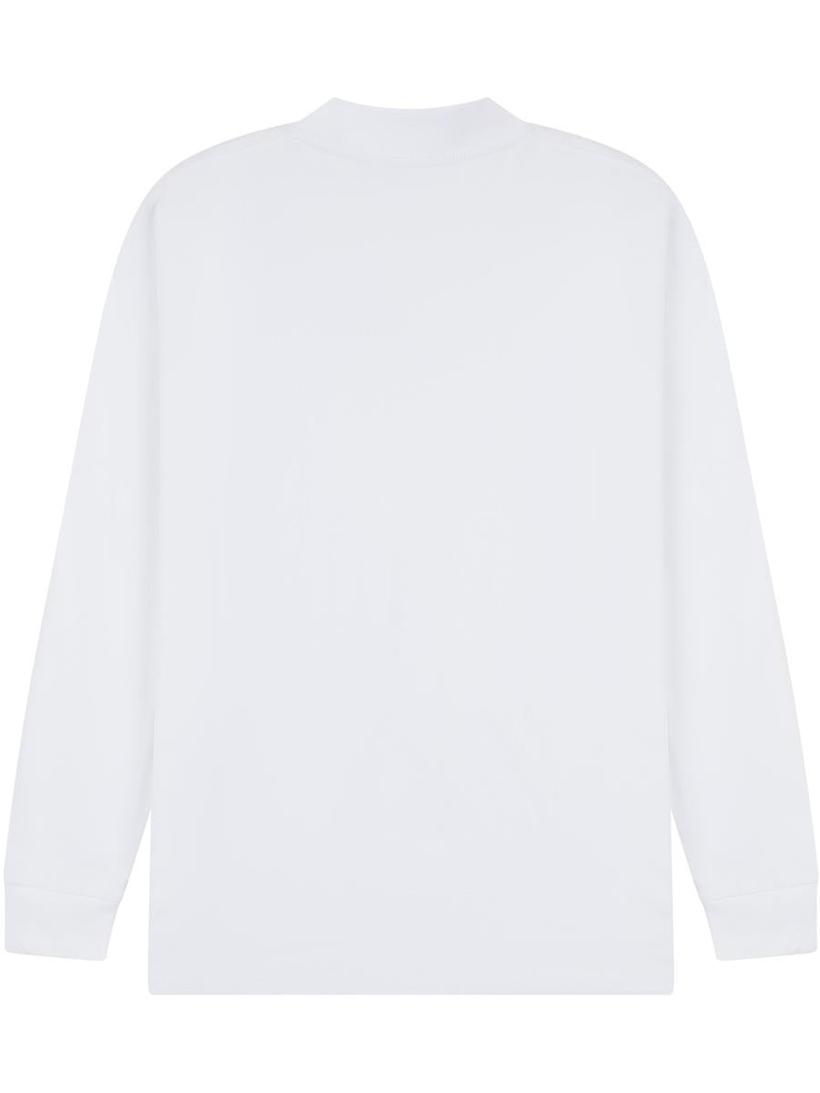 Ringspun Combed 180 Oversize Extended Neck Long Sleeve T — White