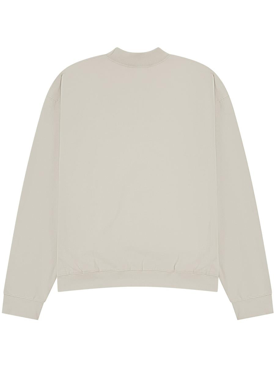 Premium Combed 450 Boxy Oversized Extended Neck Sweatshirt — Stone