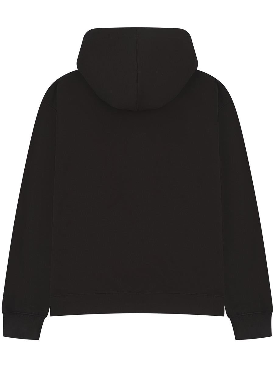 Premium Combed 450 Boxy Oversize Zip Hood — Black