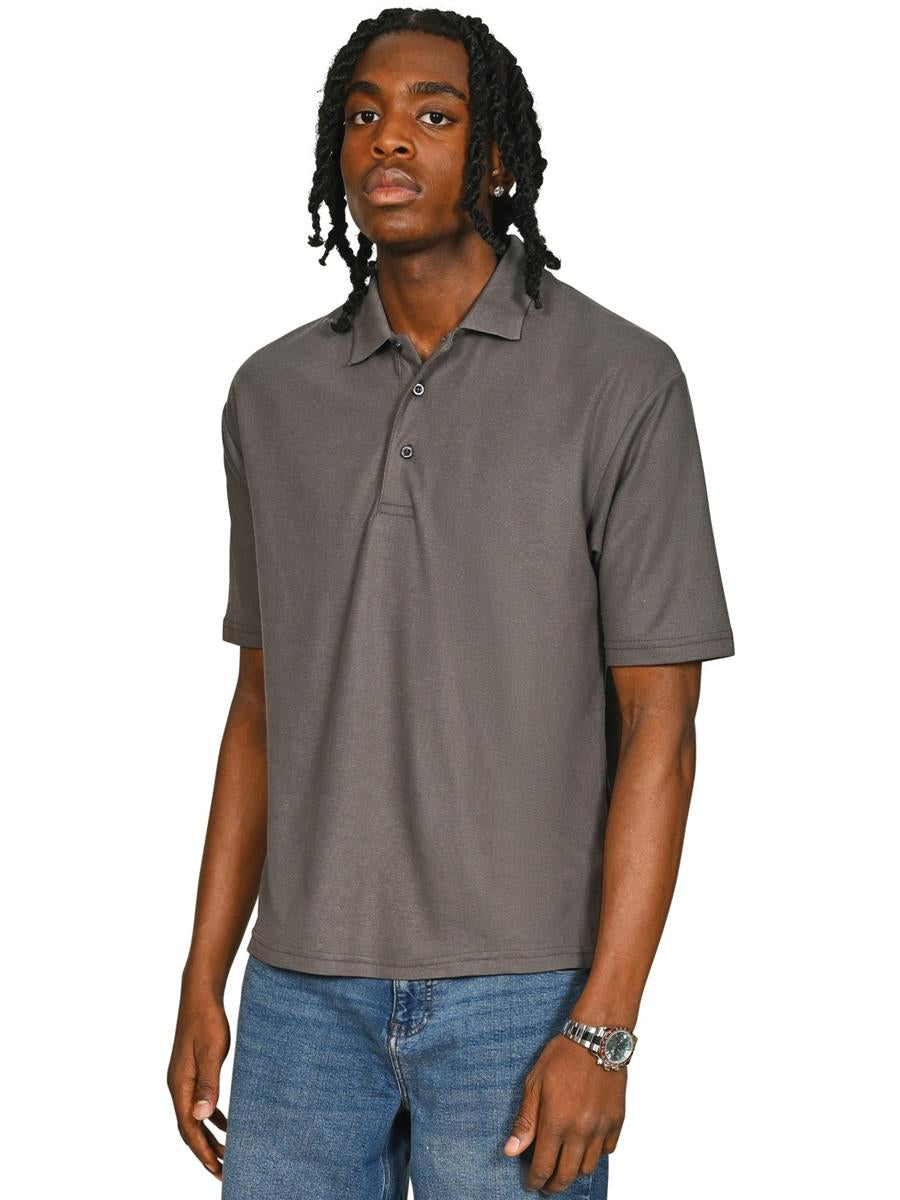 Pique Polo 190gm — Charcoal