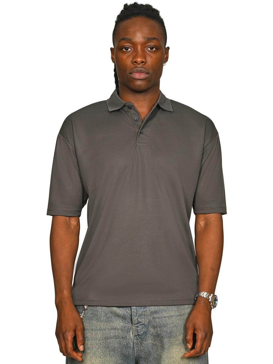 Original Tech Pique Polo — Charcoal