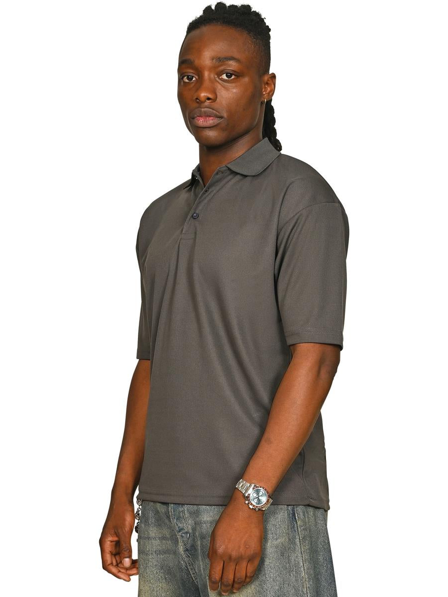 Original Tech Pique Polo — Charcoal