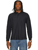 Long Sleeve Polo 190gm — Navy