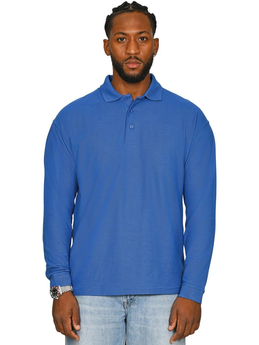 Long Sleeve Polo 190gm — Royal