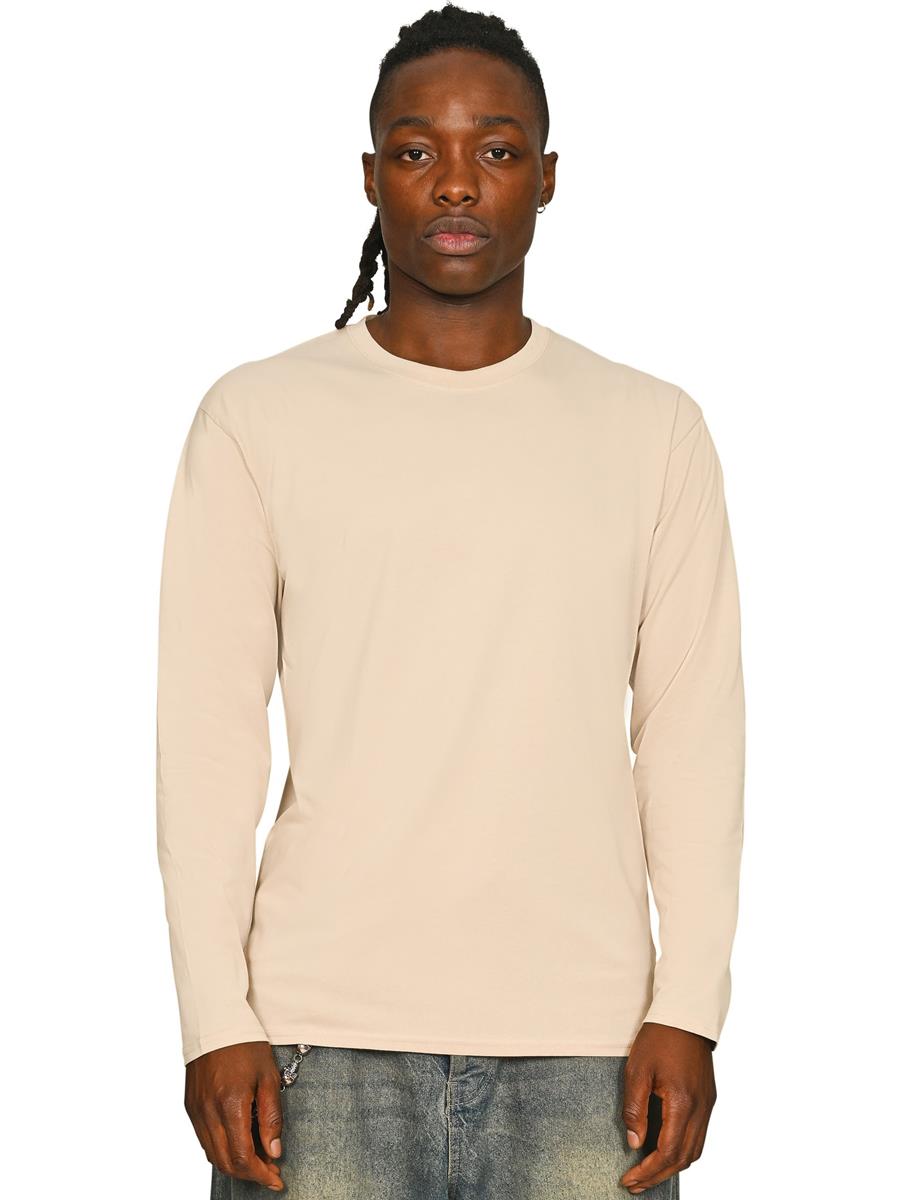 Ringspun Longsleeve T-Shirt 150 — Sand