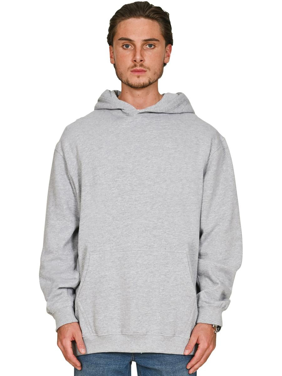 Premium Combed 280 Core Oversize Hood — Heather Grey