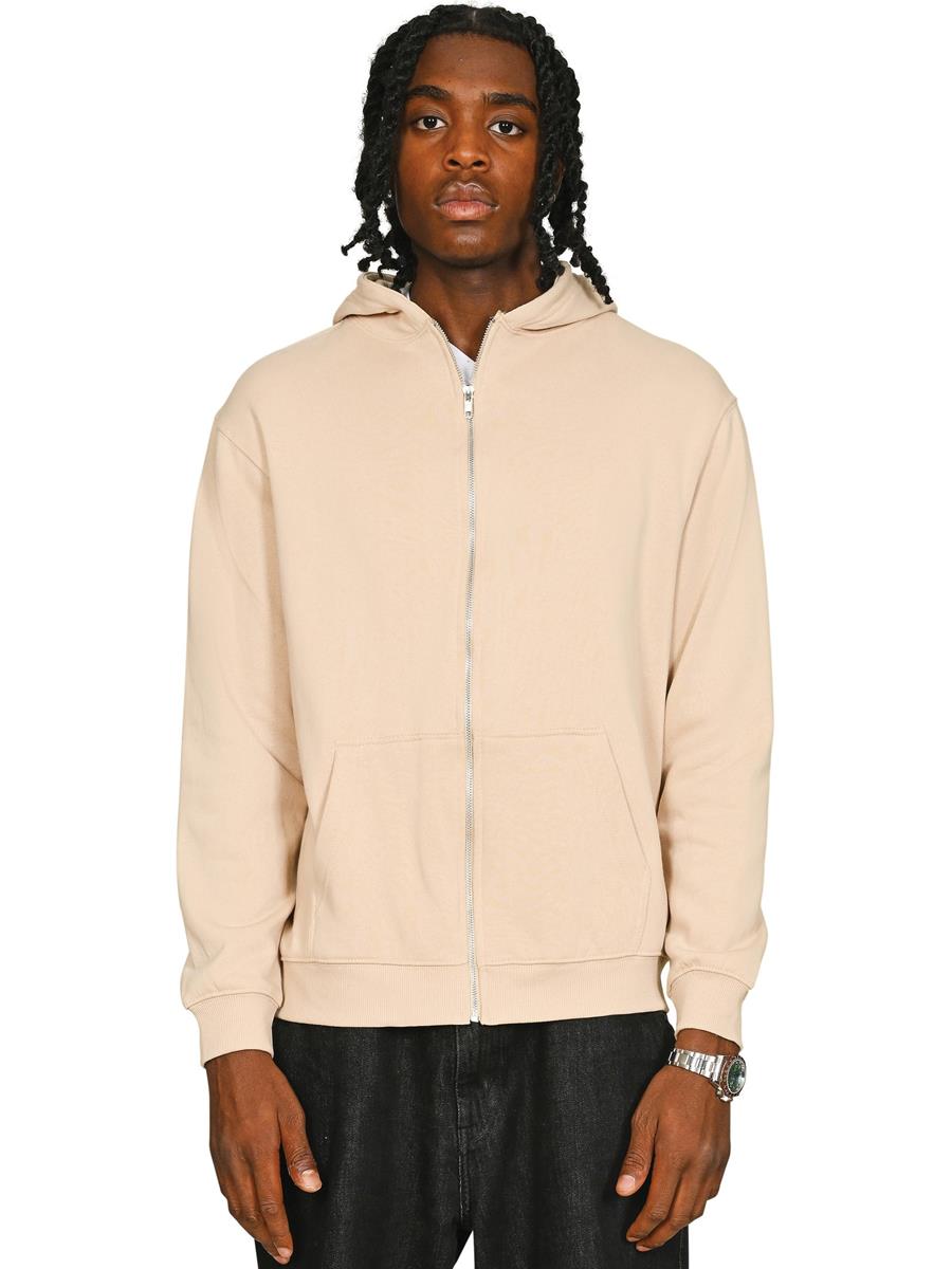 Premium Combed Core 280 Zip Hood — Sand