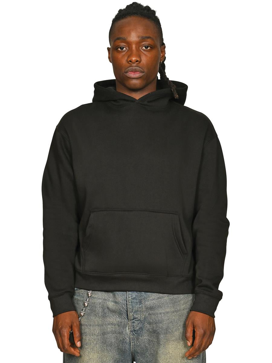 Premium Combed 330 Boxy Oversize Hood — Black