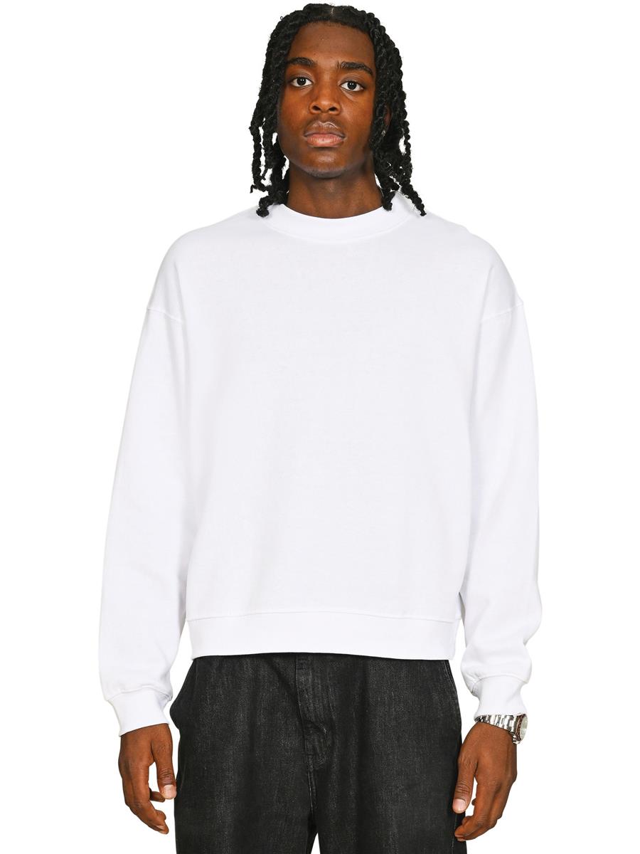 Premium Combed 280 Boxy Oversize Extended Neck Sweat — White
