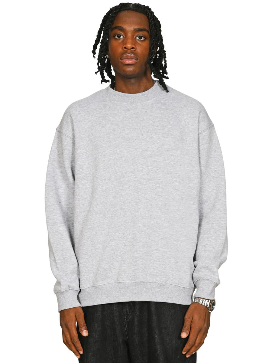 Premium Combed 280 Oversize Extended Neck Sweat — Heather Grey