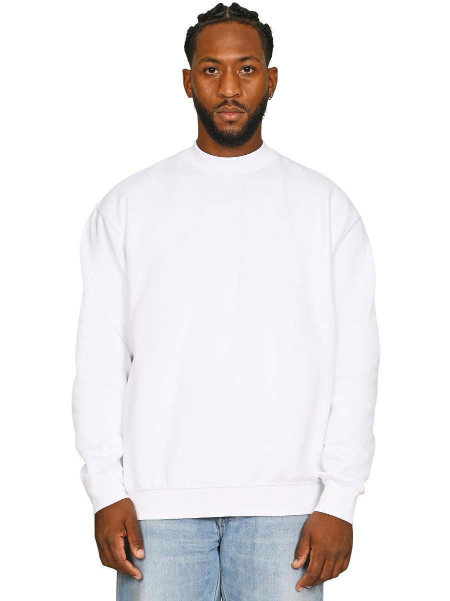 Premium Combed 330 Oversized Extended Neck Sweat — White