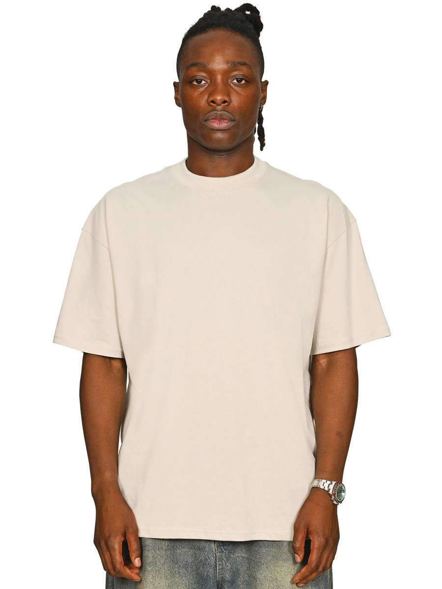 Ringspun Combed 180 Oversize Extended Neck T — Stone