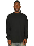 Ringspun Combed 180 Oversize Extended Neck Long Sleeve Tall T — Black