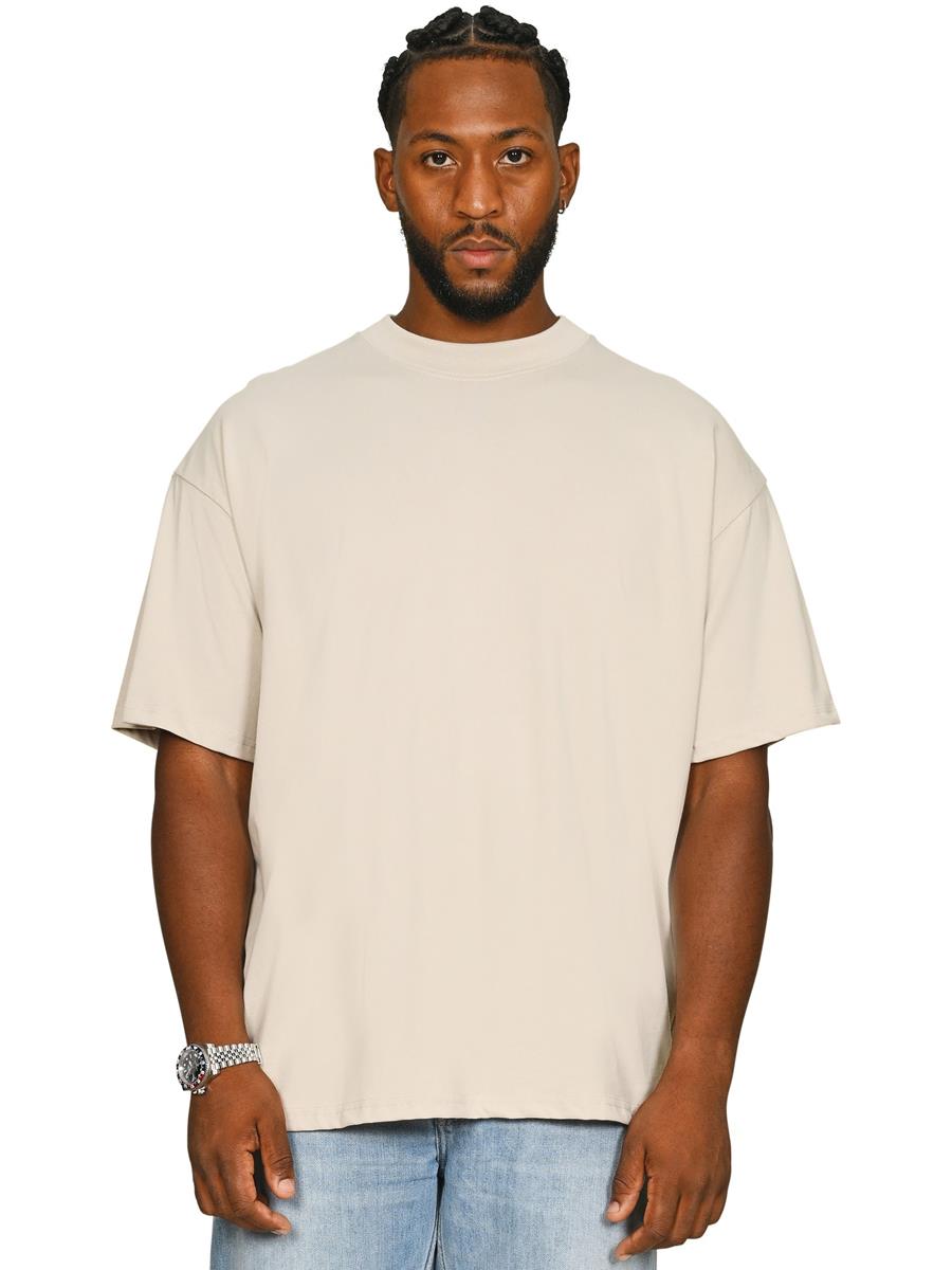 Ringspun Combed 220 Oversize Extended Neck T — Stone