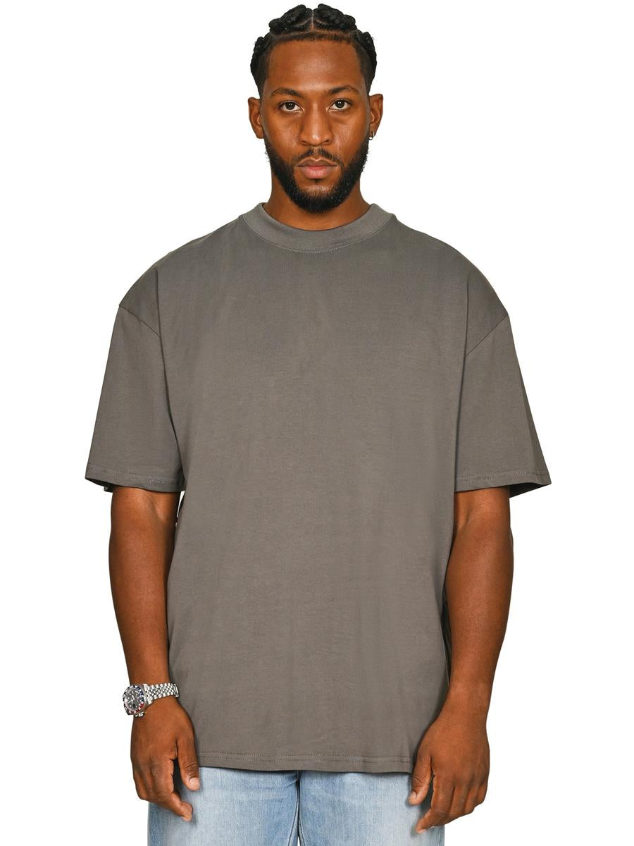Ringspun Combed 220 Oversize Extended Neck Tall T — Charcoal