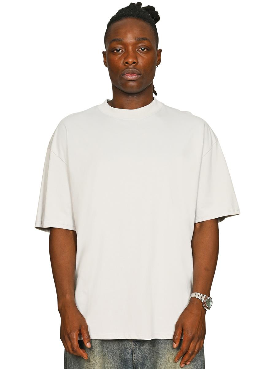Ringspun Combed 220 Oversize Extended Neck Tall T — Lunar Grey
